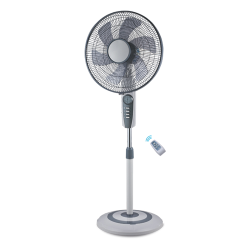 16" electric fan with remote control 6 blades round base